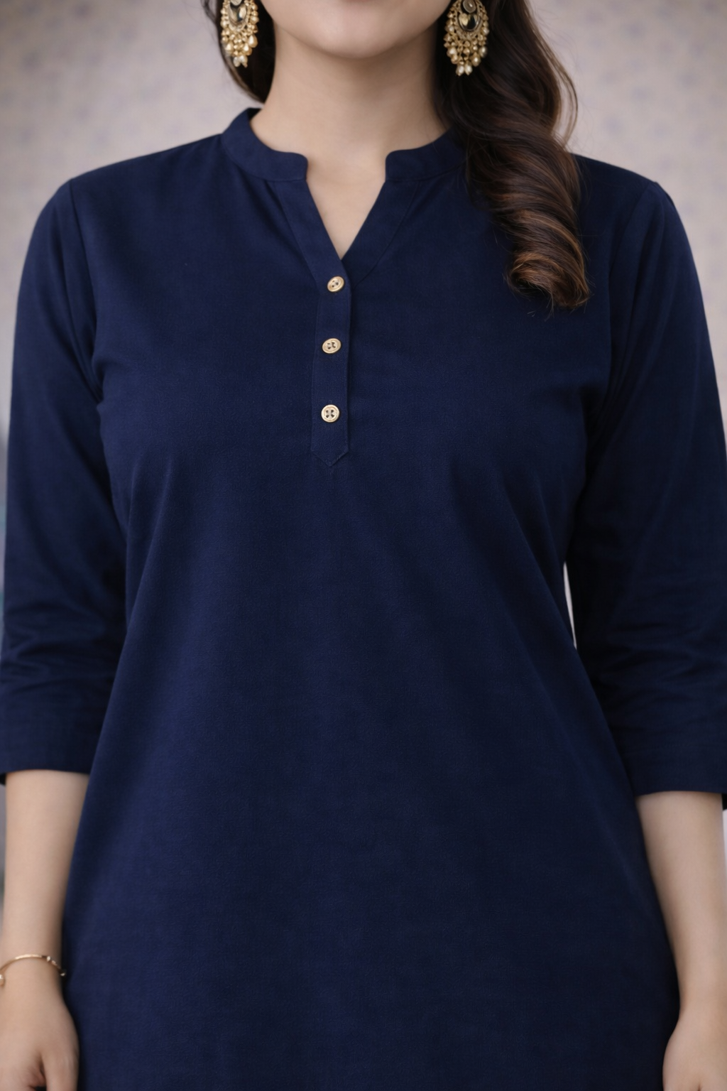 Elegant Navy Blue Rayon Co-ord Set for Women