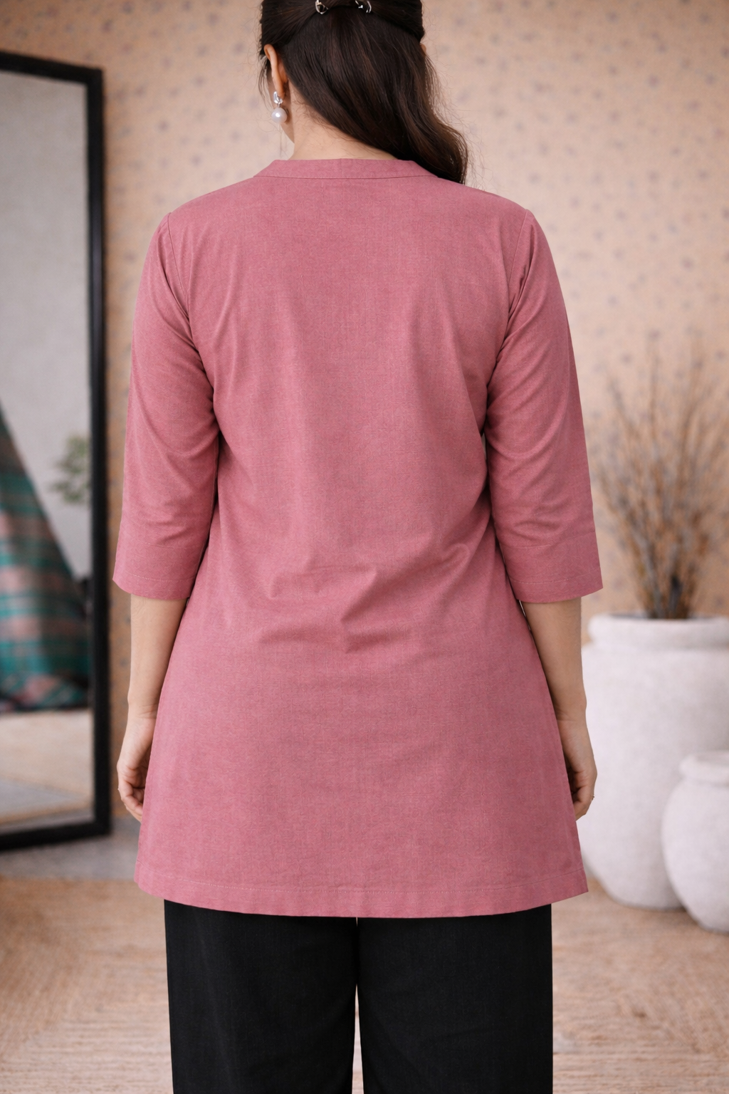 Elegant Dusty Rose Rayon Co-ord Set for Women