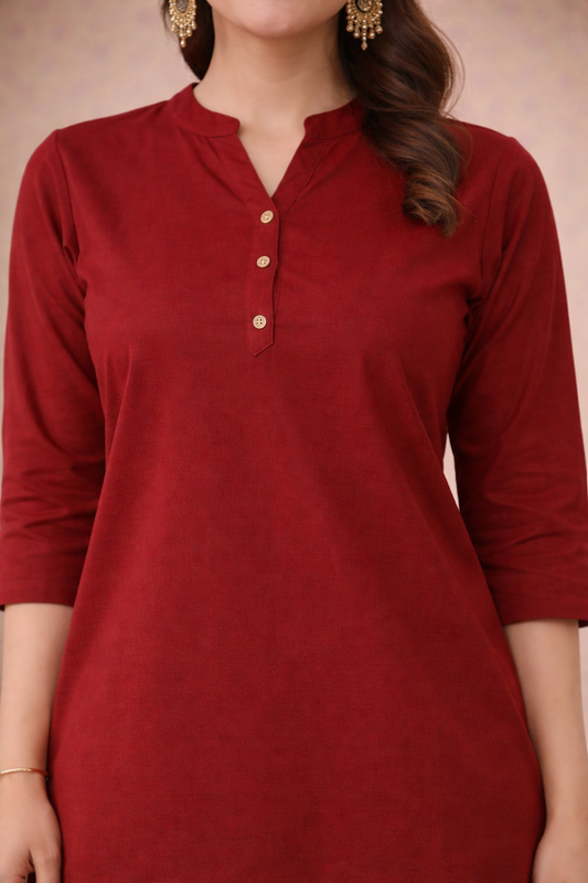 Elegant Maroon Rayon Co-ord Set for Women