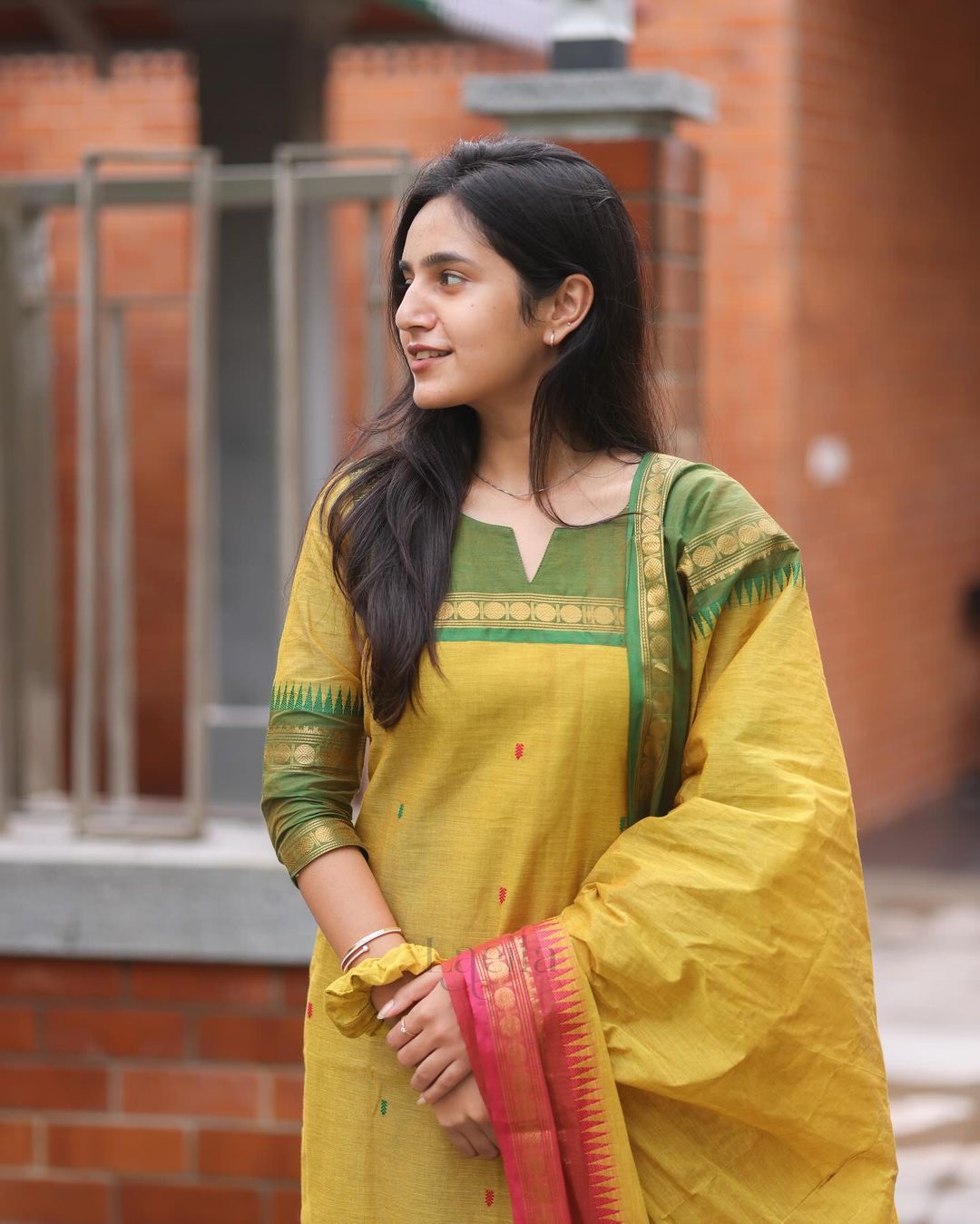 Pure Kanchi Cotton Suit Set with Zari Jacquard Dupatta for Women