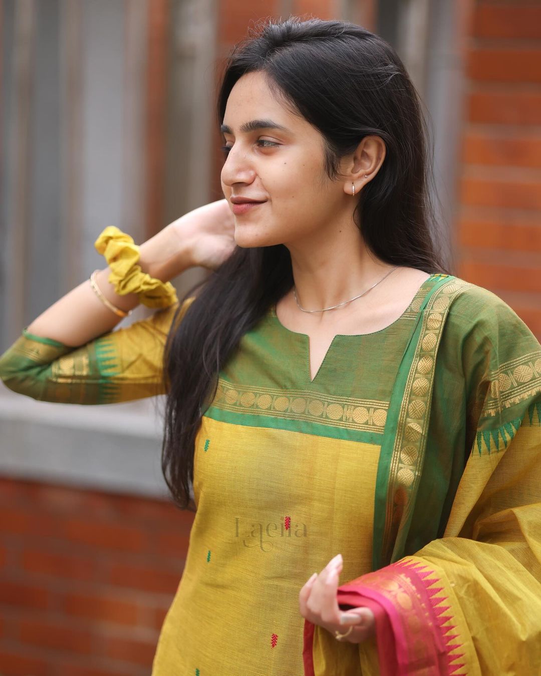 Pure Kanchi Cotton Suit Set with Zari Jacquard Dupatta for Women