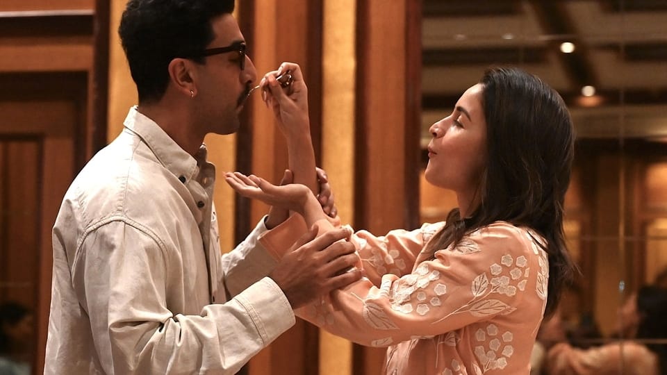 Alia Bhatt Inspired Peach Mul Chanderi Kurta Set