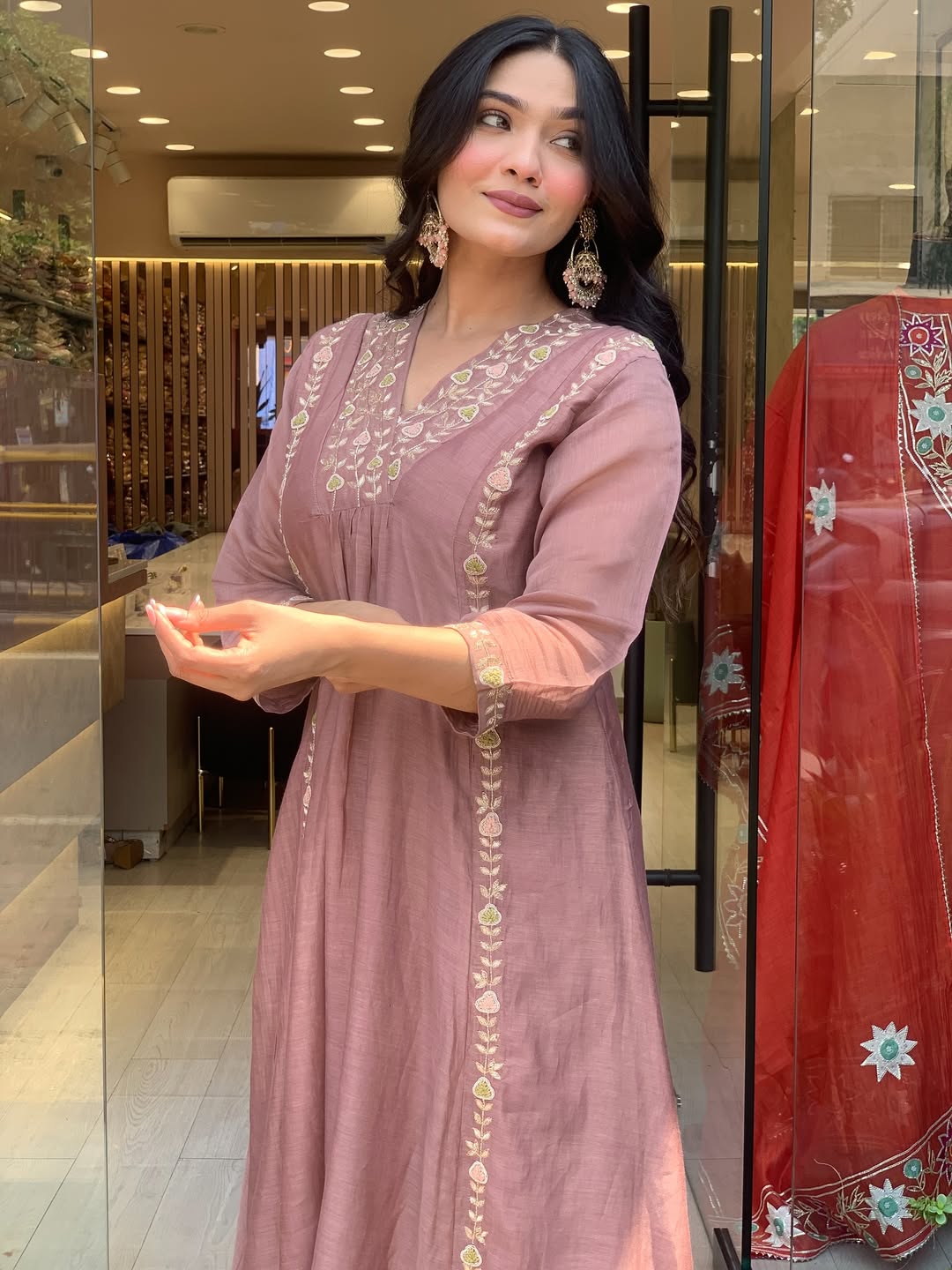 Premium Mul Chanderi Kurti Pant & Dupatta