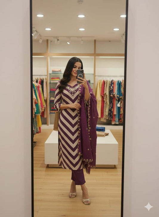 Designer Chanderi Wedding Party Wear Set