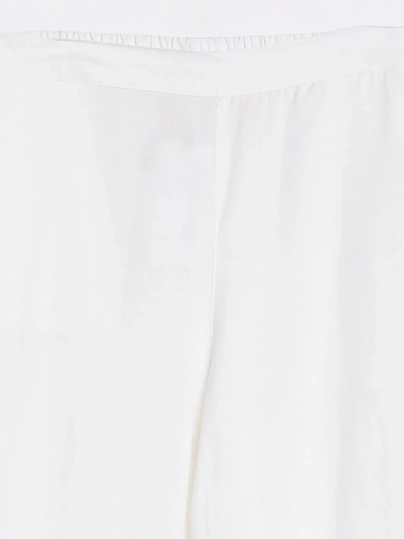 Women White Airy Linen Wide Leg Pant