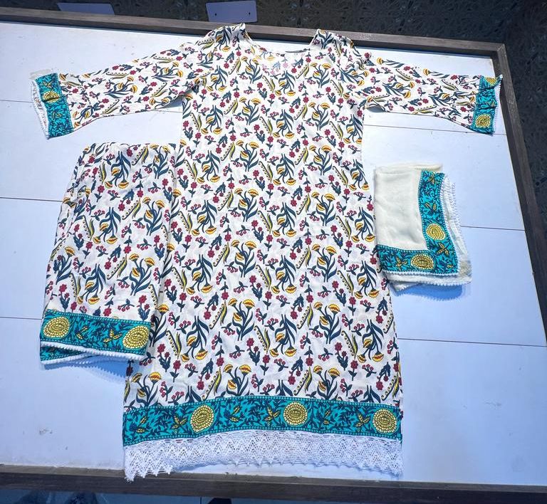 Rayon Printed Kurti Sharara Set with Dupatta