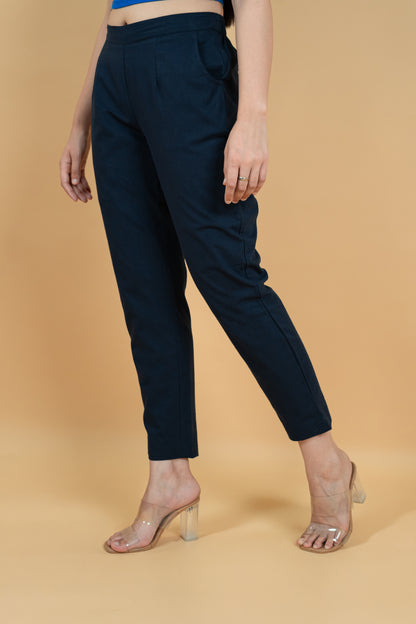 Navy Blue Everyday Cotton Pant
