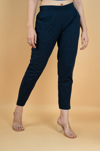 Navy Blue Everyday Cotton Pant