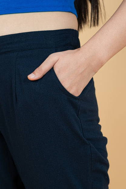 Navy Blue Everyday Cotton Pant