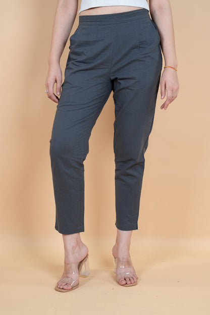 Cement Grey Everyday Cotton Pant