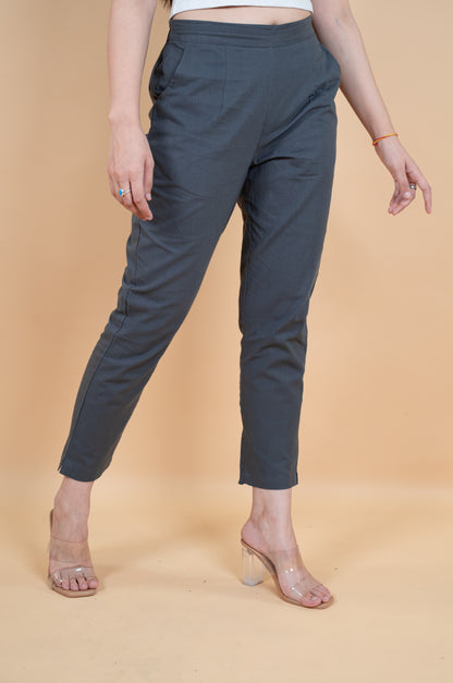 Cement Grey Everyday Cotton Pant