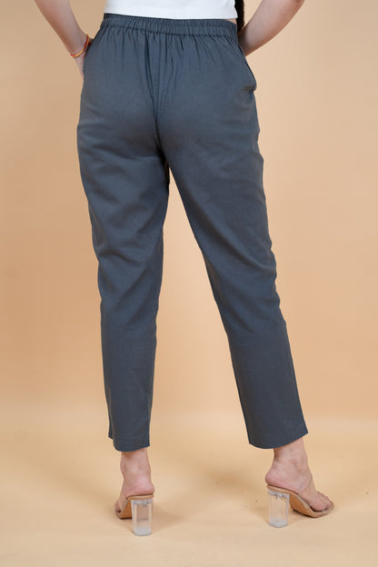 Cement Grey Everyday Cotton Pant