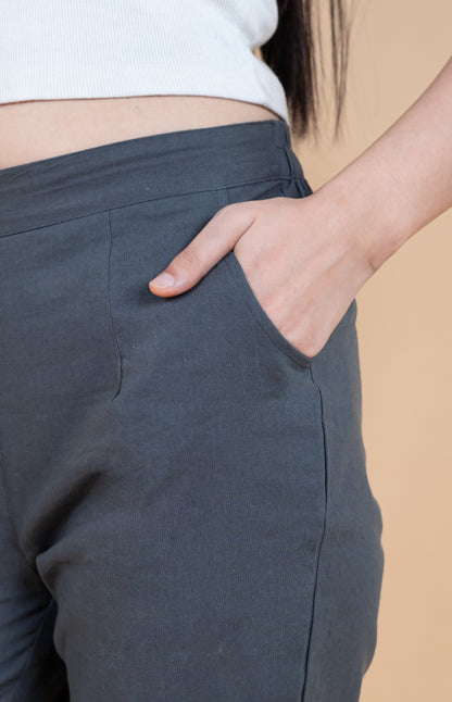 Cement Grey Everyday Cotton Pant