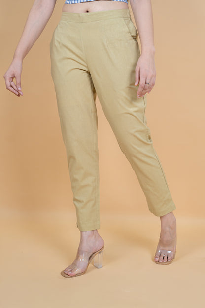 Earthy Brown Everyday Cotton Pant