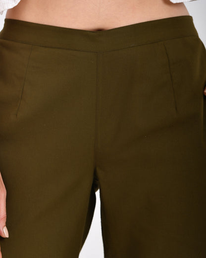 Olive Green Everyday Cotton Pant