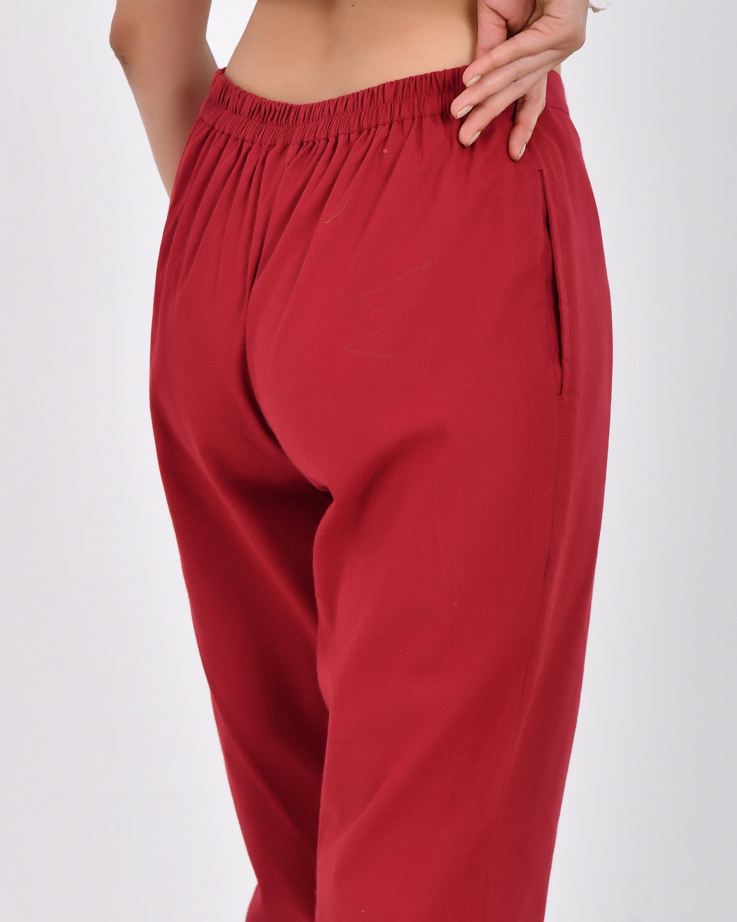 Maroon Everyday Cotton Pant