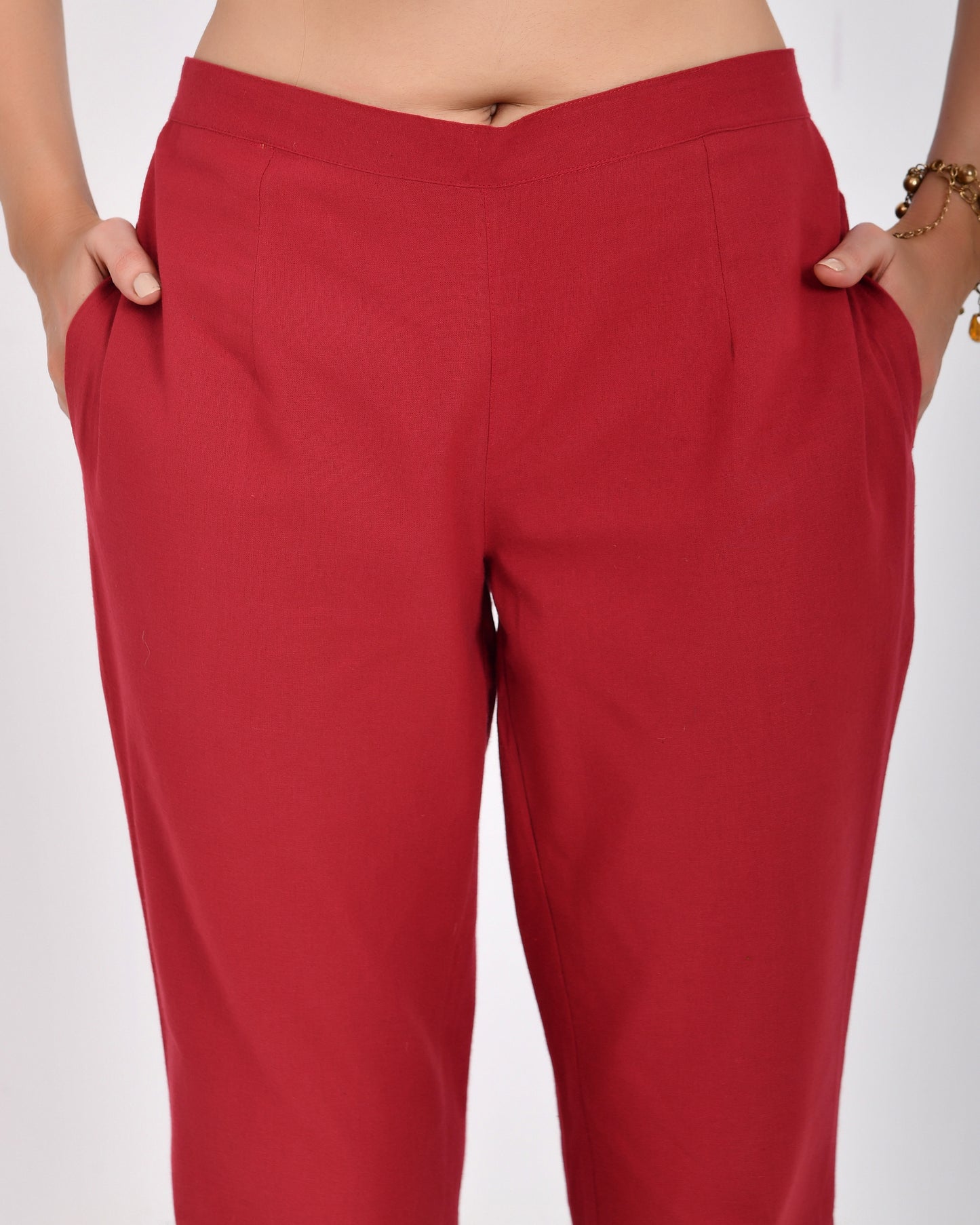 Maroon Everyday Cotton Pant