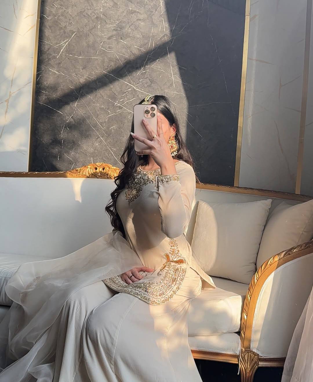 Premium Korean Satin Silk Sharara Set