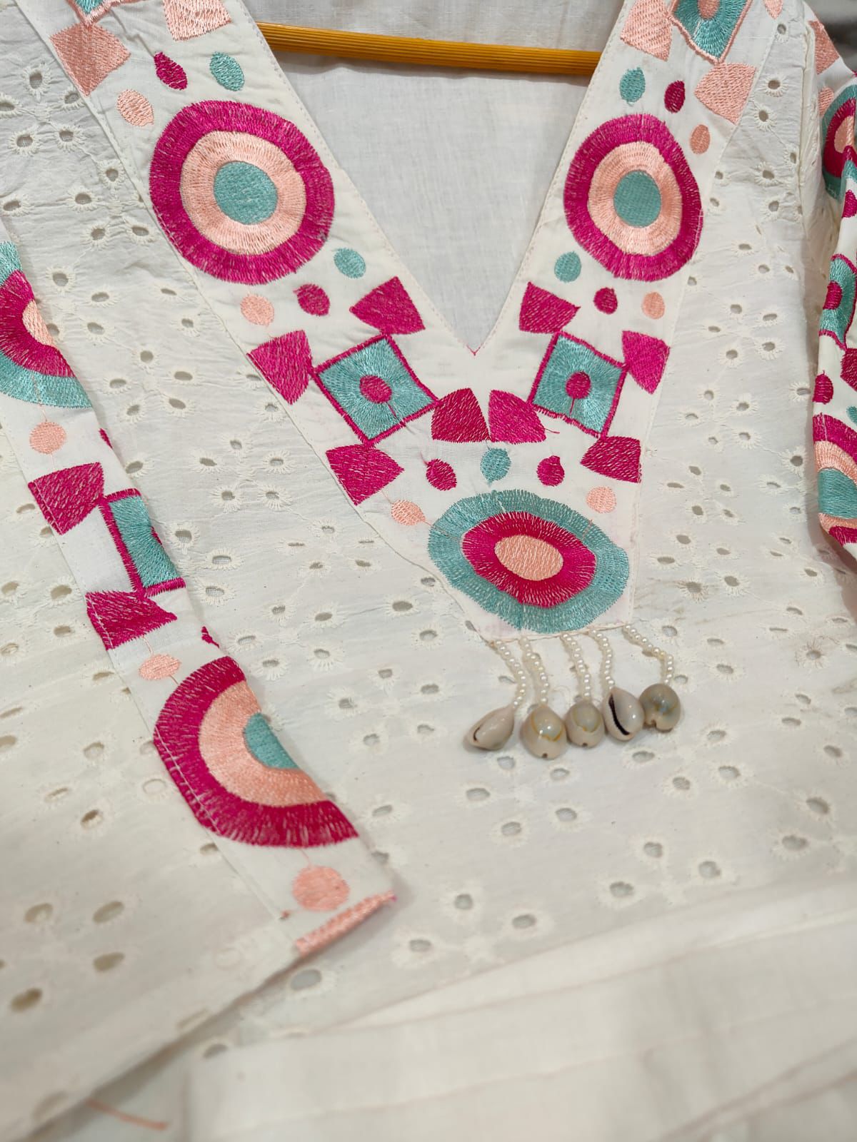 Beautiful Cotton  Embroidery Co-Ord Set