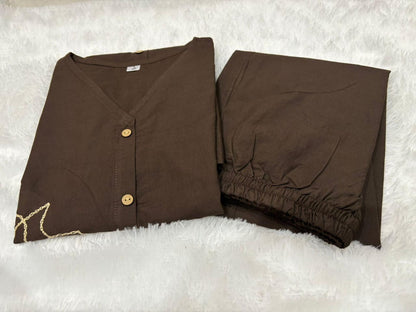 Stylish Embroidery Cotton Co-Ord Sets