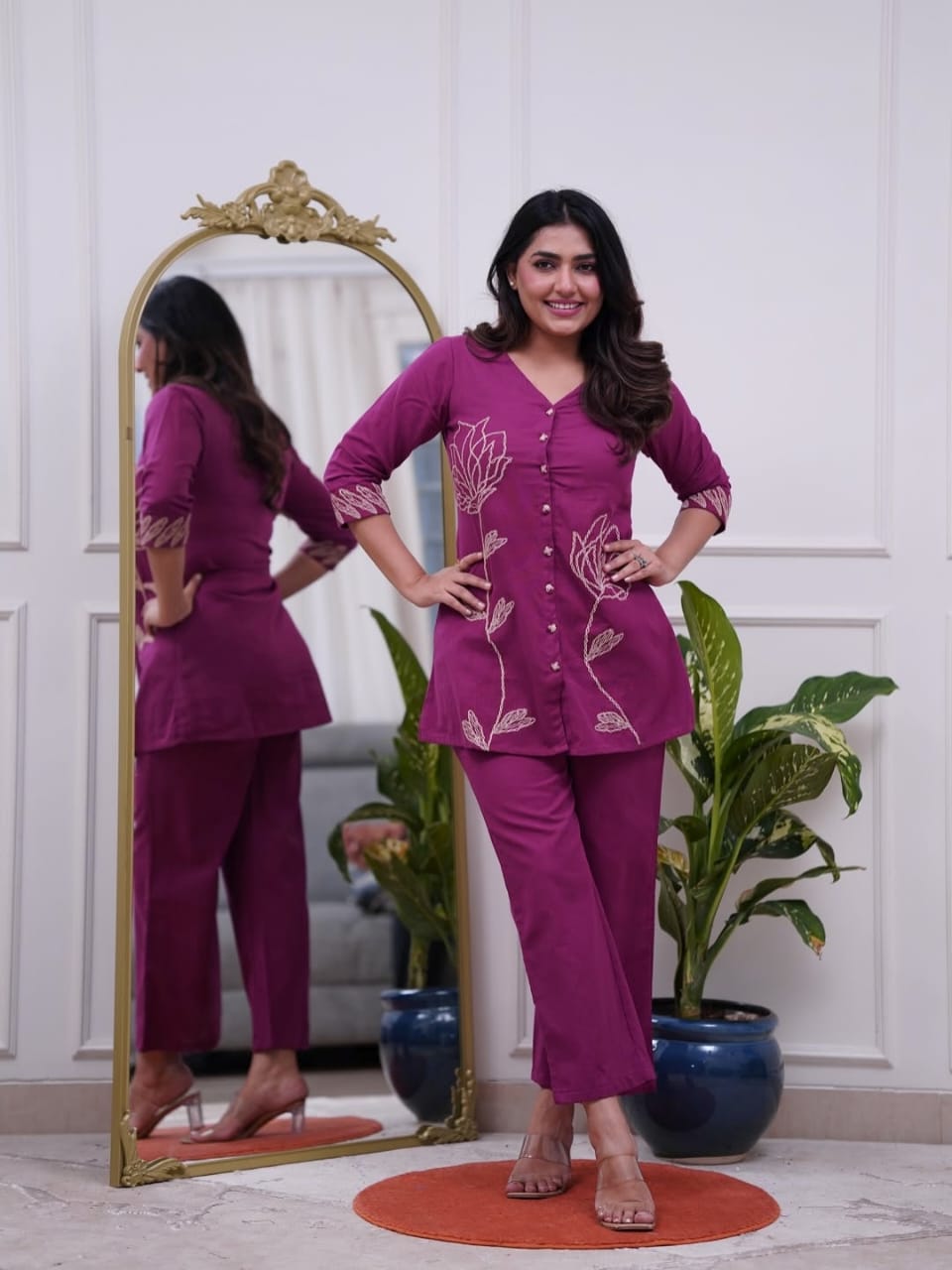 Stylish Embroidery Cotton Co-Ord Sets