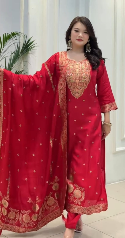 Premium Banarasi Jacquard Wedding Wear Set