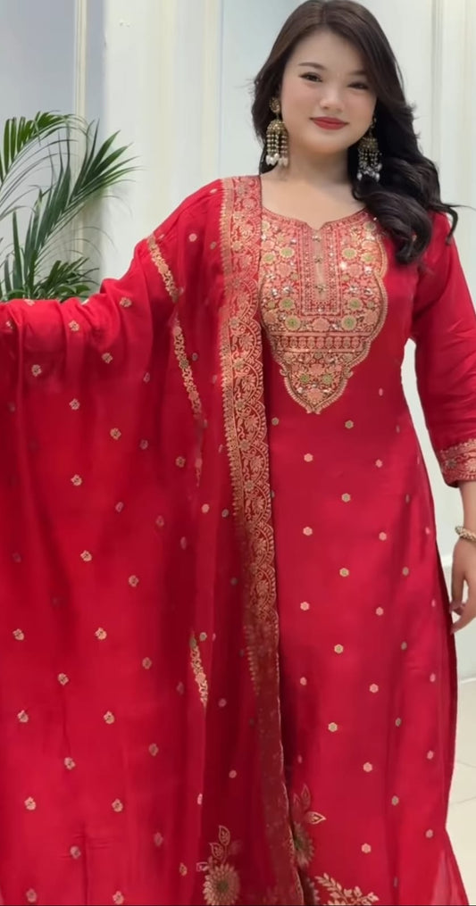 Premium Banarasi Jacquard Wedding Wear Set