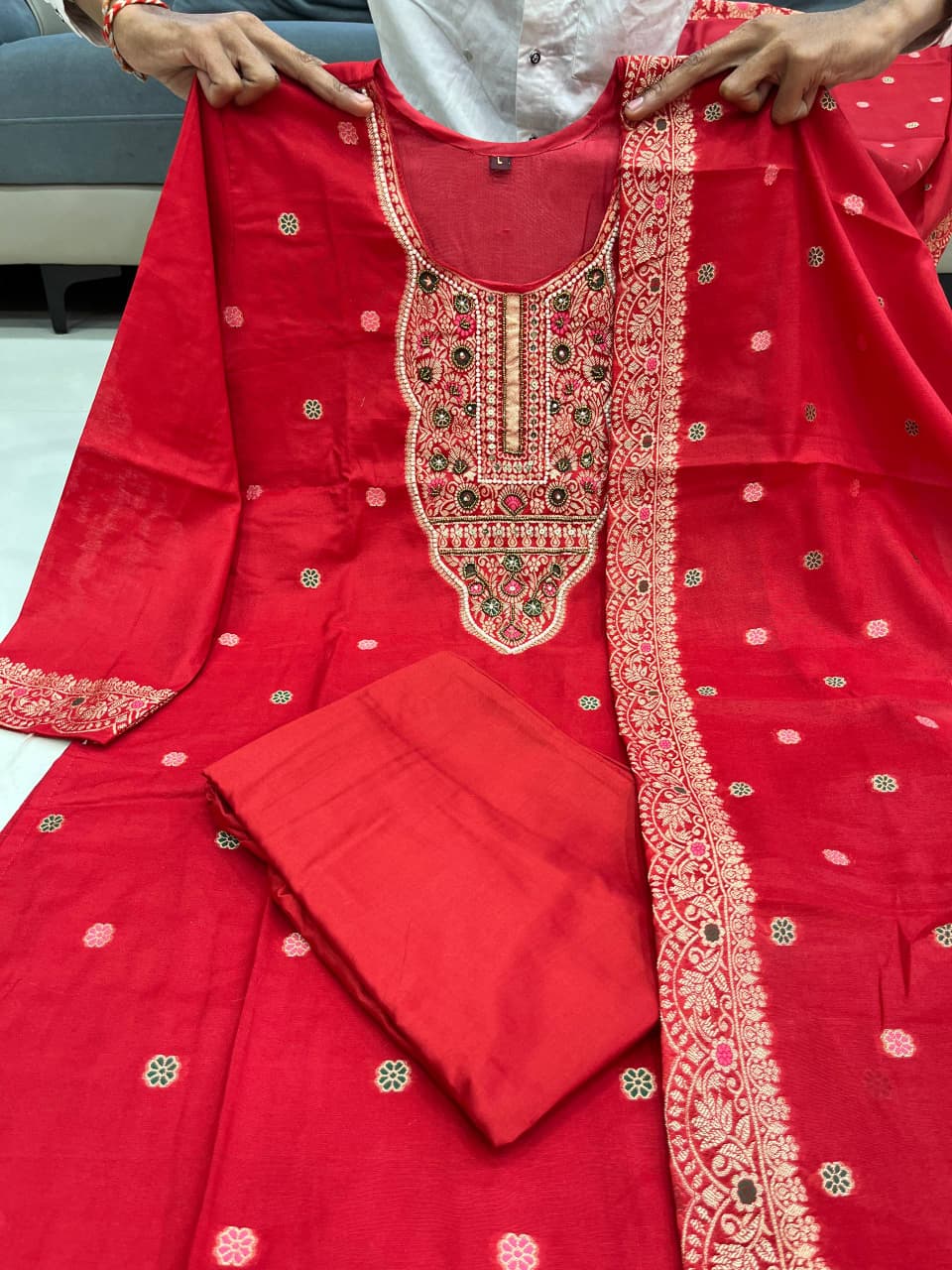 Premium Banarasi Jacquard Wedding Wear Set