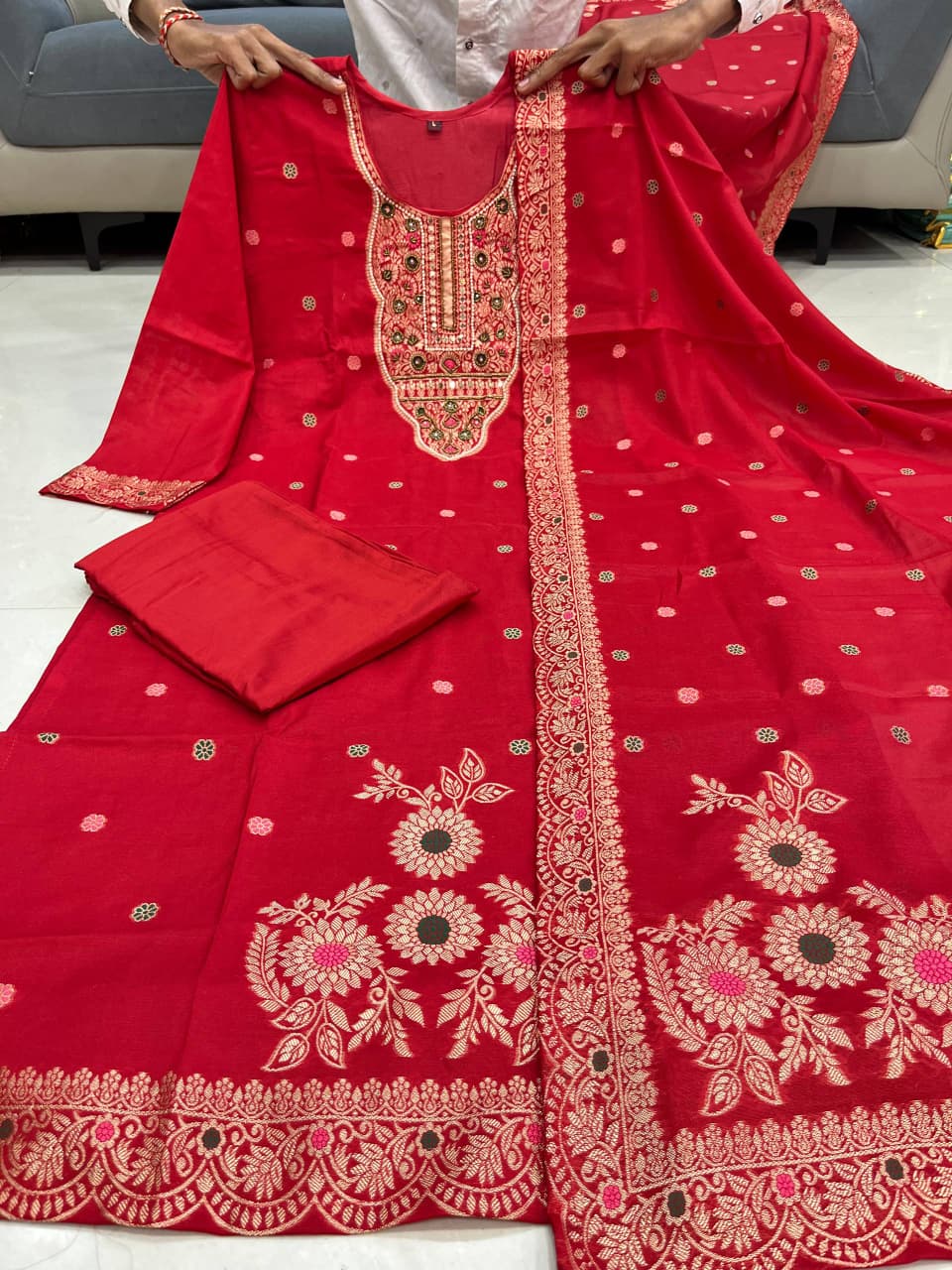 Premium Banarasi Jacquard Wedding Wear Set