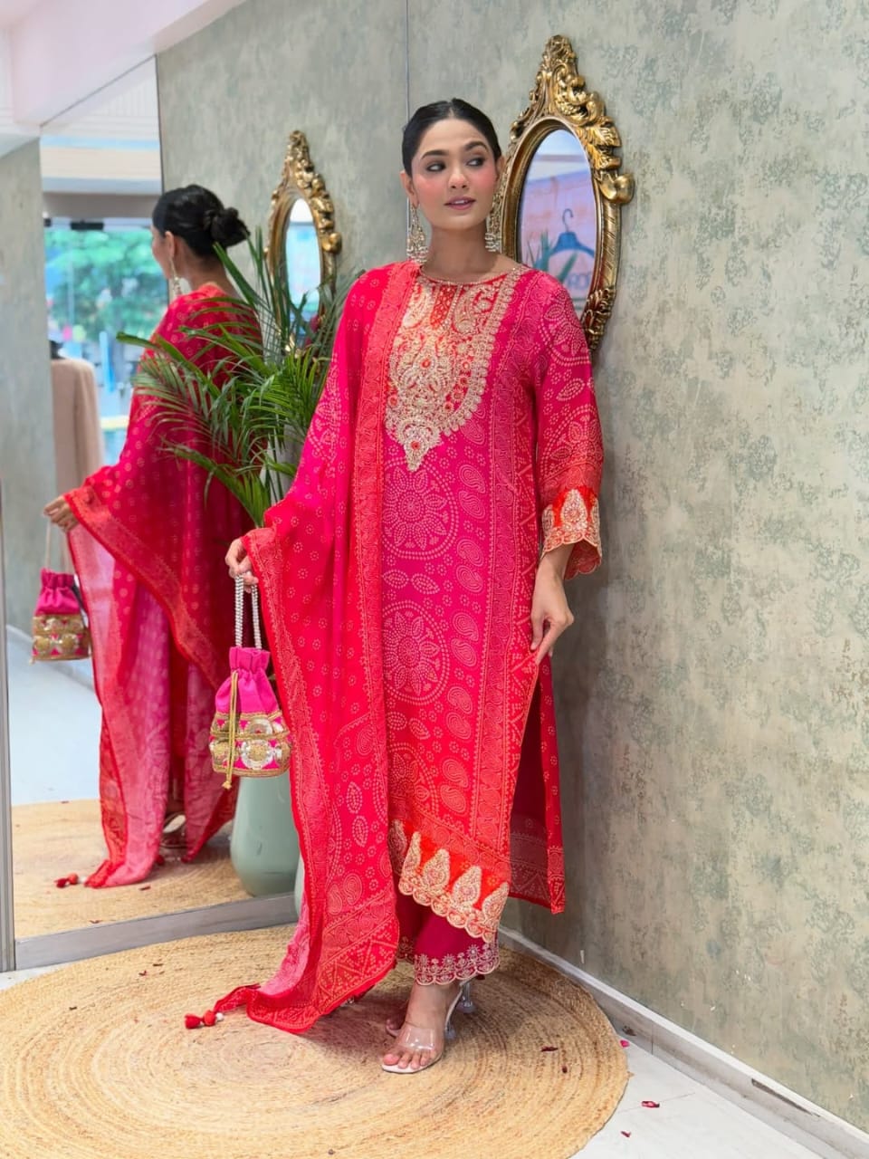 Festival Heavy Pure KitKat Silk Suit Set