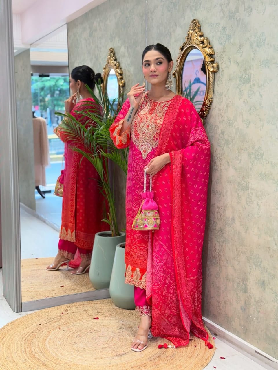 Festival Heavy Pure KitKat Silk Suit Set