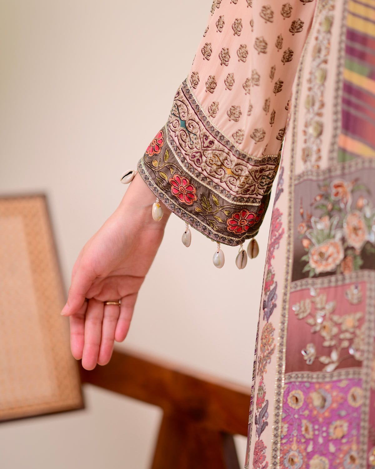 Full Chinon Anarkali Set with Chiffon Dupatta