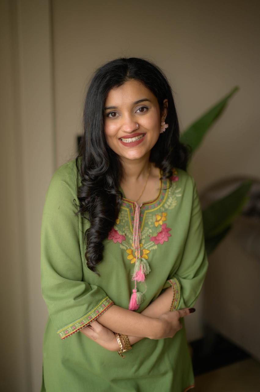 Green Summer Cotton Embroidered Kurti Pant Co-ord Set