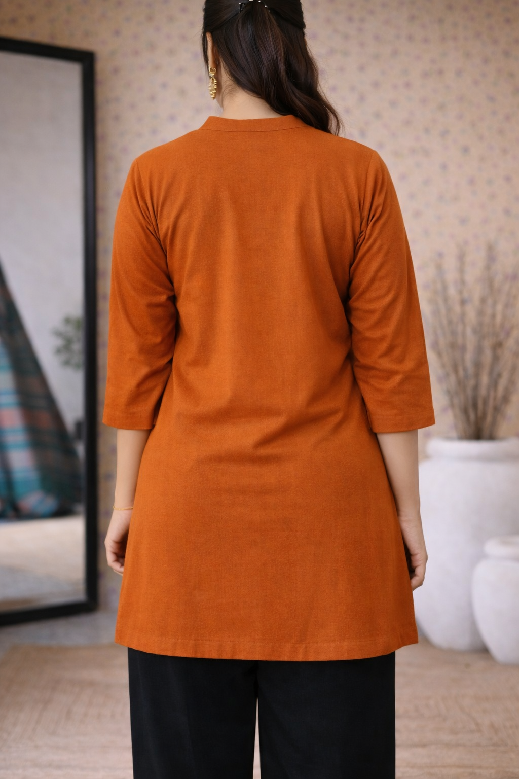 Elegant Rust Brown Rayon Co-ord Set for Women