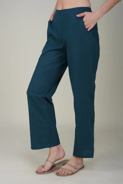 Wide Leg Cotton Pants