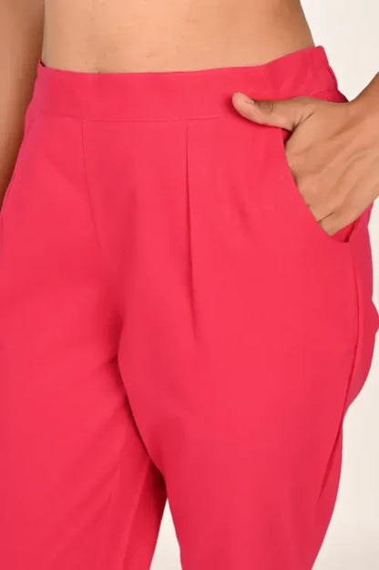 Hot Pink Everyday Cotton Pant