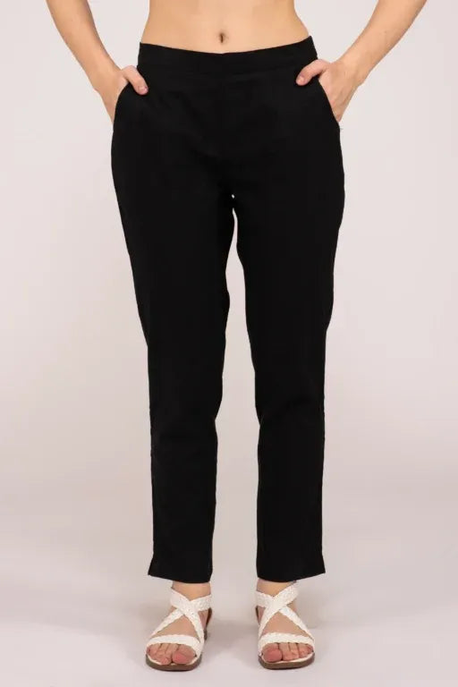 Black Everyday Cotton Pant