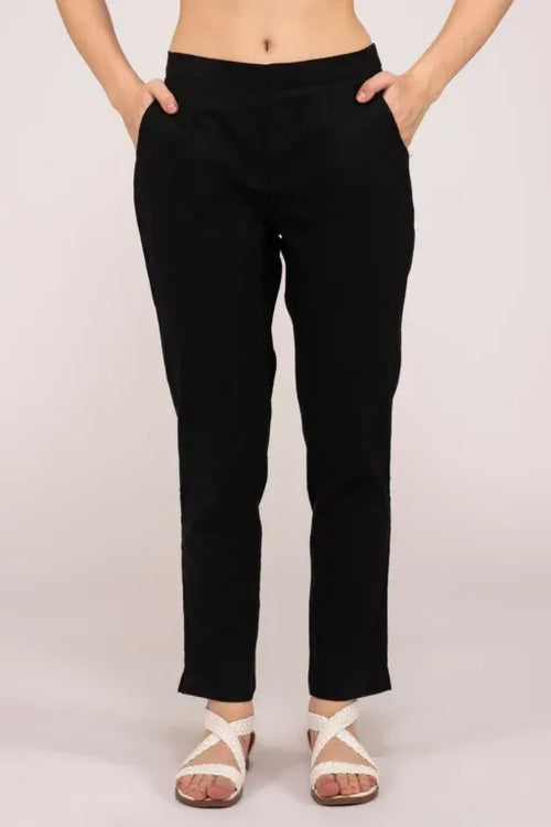 Black Everyday Cotton Pant