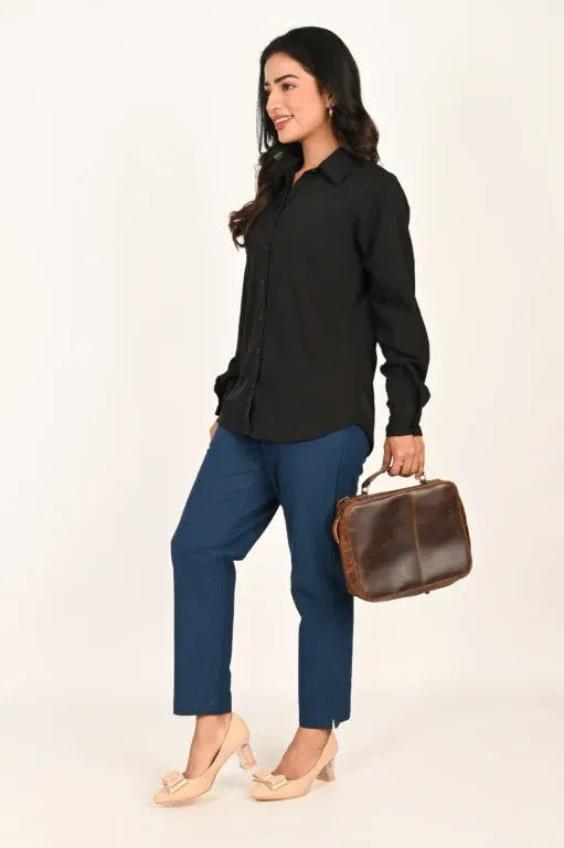 Peacock Blue Everyday Cotton Pant