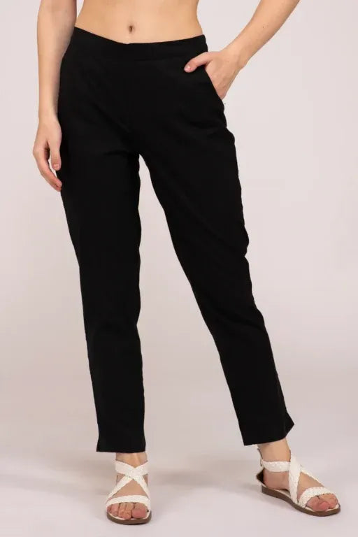 Black Everyday Cotton Pant