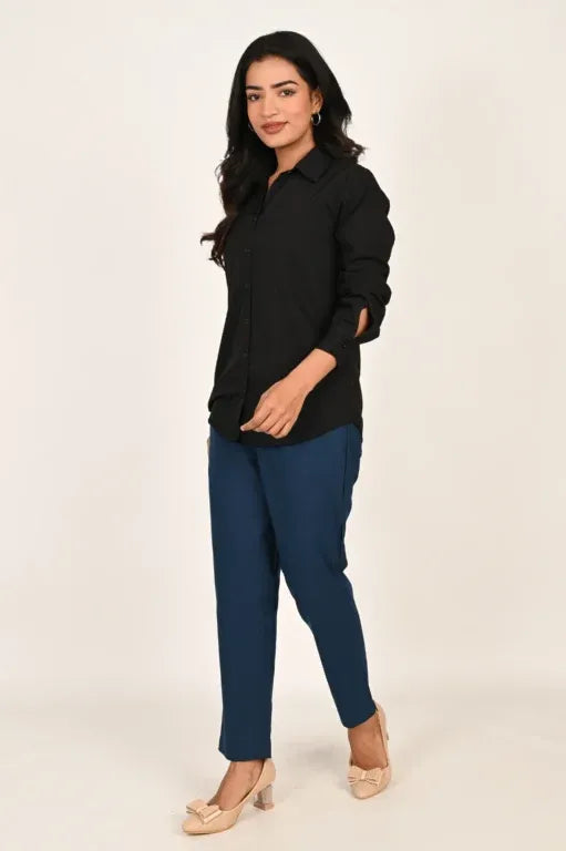 Peacock Blue Everyday Cotton Pant