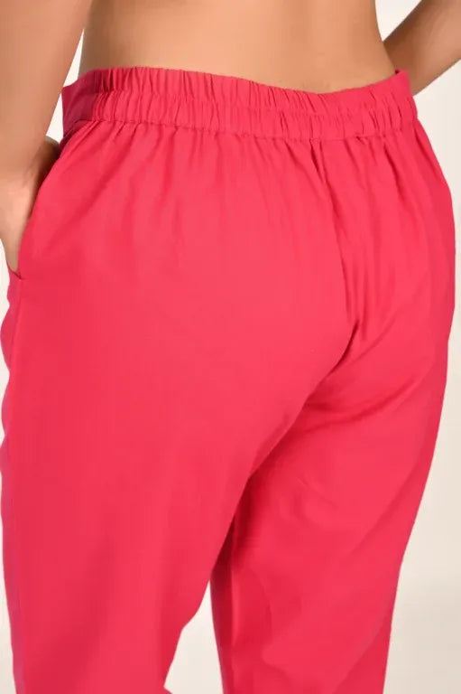 Hot Pink Everyday Cotton Pant