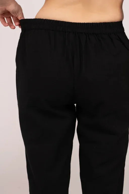 Black Everyday Cotton Pant