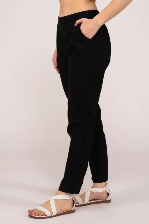Black Everyday Cotton Pant